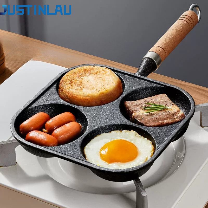 Cast Iron Corn - JUSTINLAU 2/4-Hole Omelette Pot Home Cast