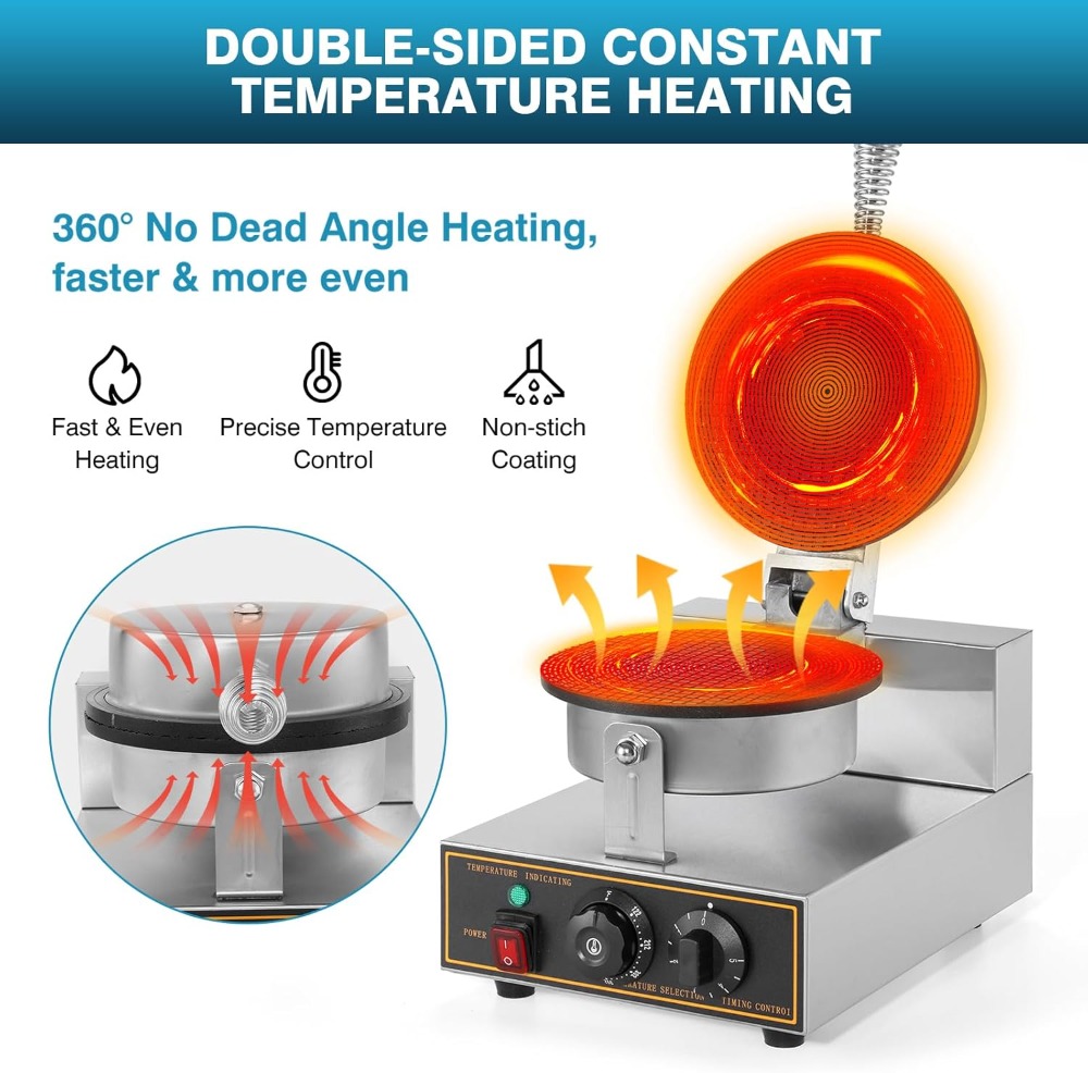 1200W Commercial Waffle Cone M - Waffle Cone Maker recensione e prezzo
