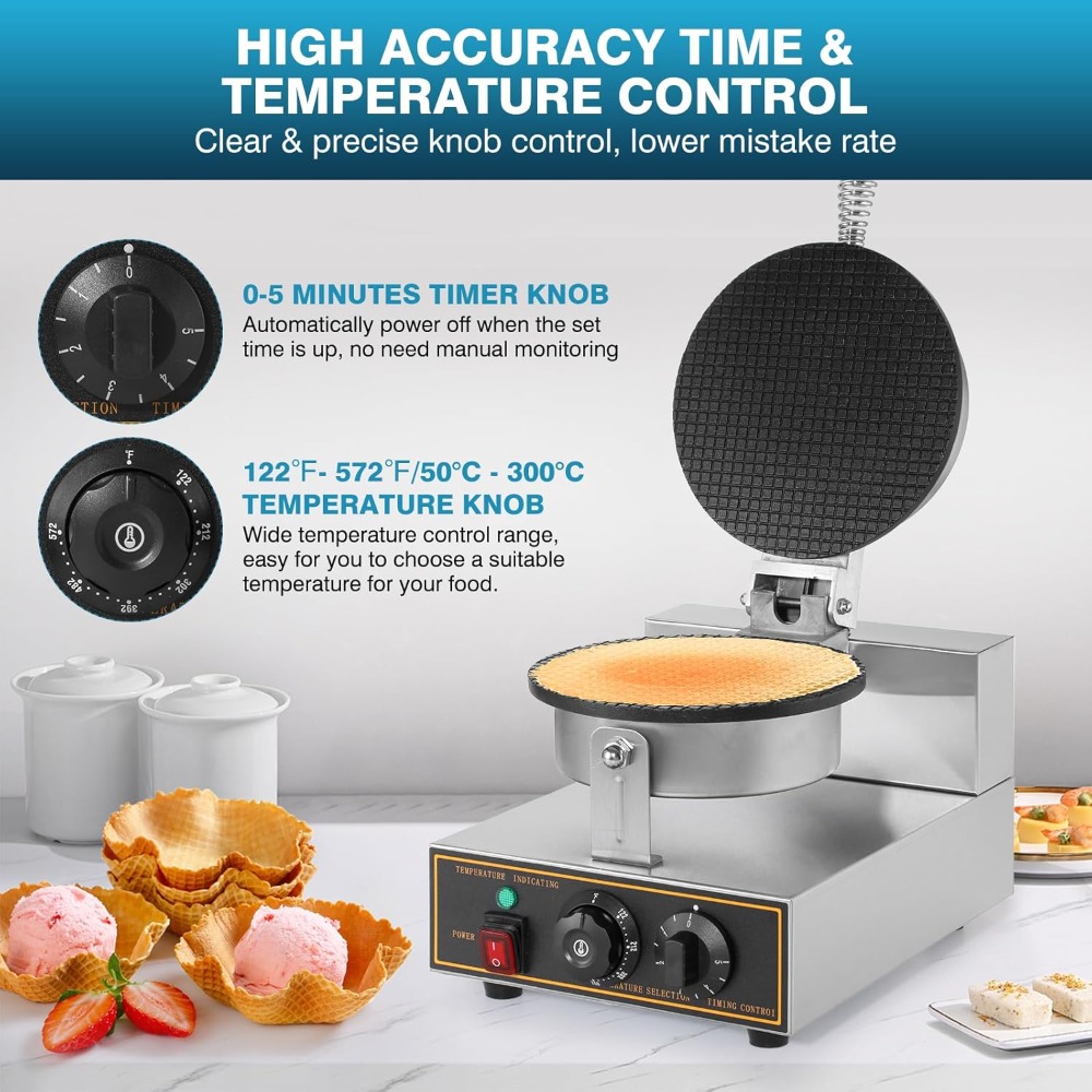 1200W Commercial Waffle Cone M - Waffle Cone Maker recensione e prezzo