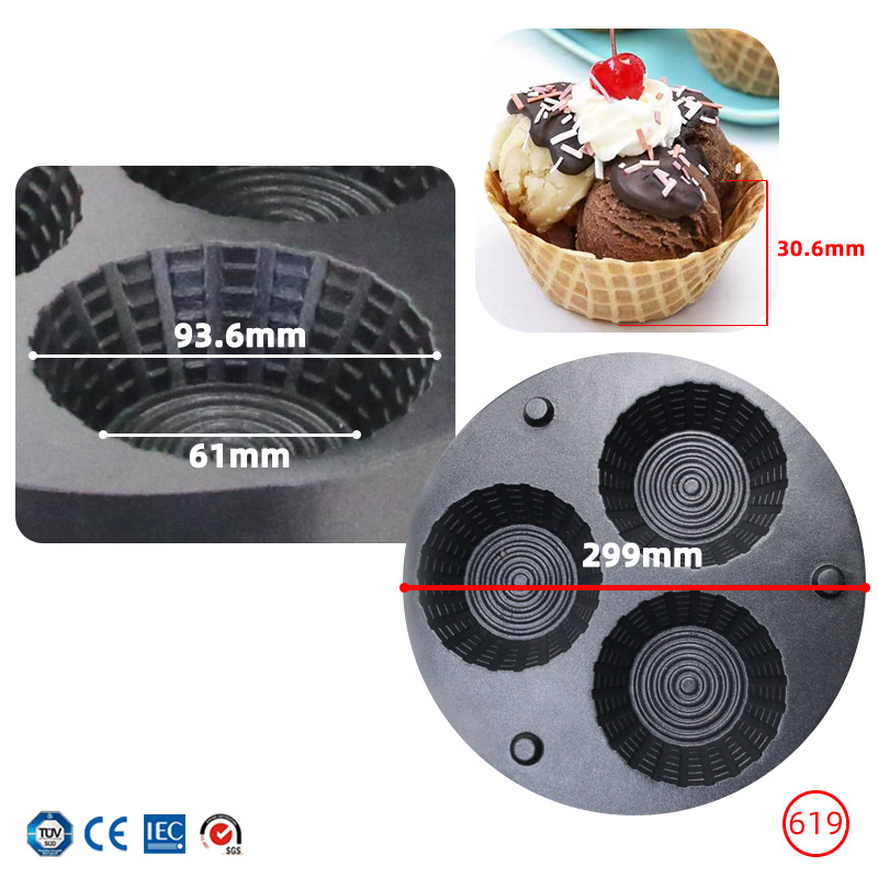 Commercial Triple-Hole Ice Cre - Waffle Cone Maker recensione e prezzo