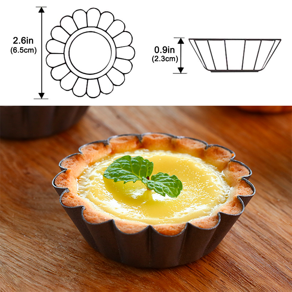 12Pcs Pan Mold Tart Quiche Fla - Egg Waffle Pan recensione e prezzo