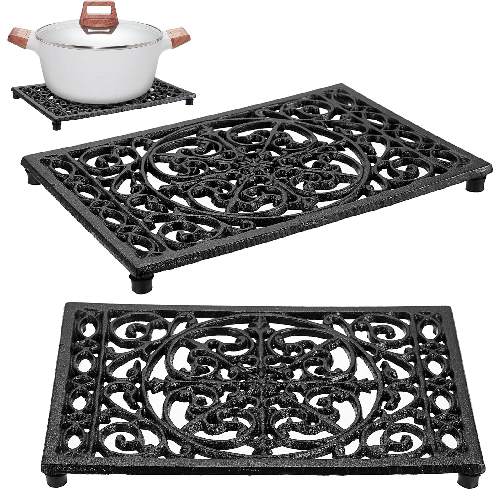 Rectangle Cast Iron Trivet Hea - Cast Iron Corn recensione e prezzo