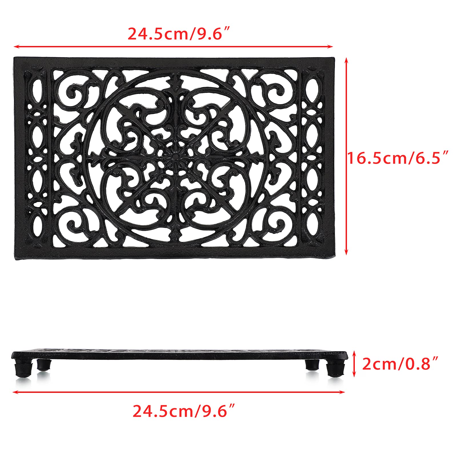 Rectangle Cast Iron Trivet Hea - Cast Iron Corn recensione e prezzo
