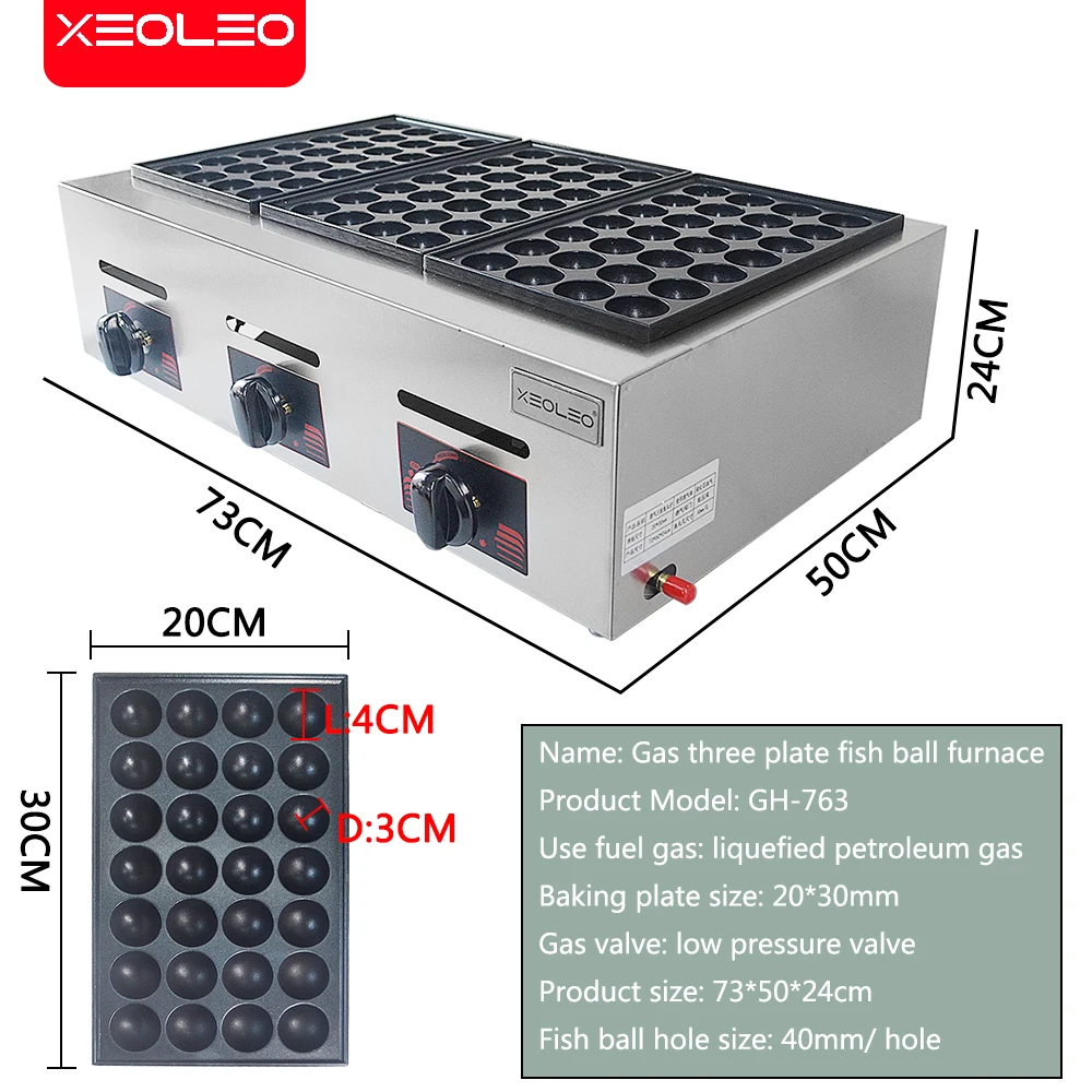 XEOLEO Commercial Desktop 3-pl - Takoyaki Grill Plate recensione e prezzo