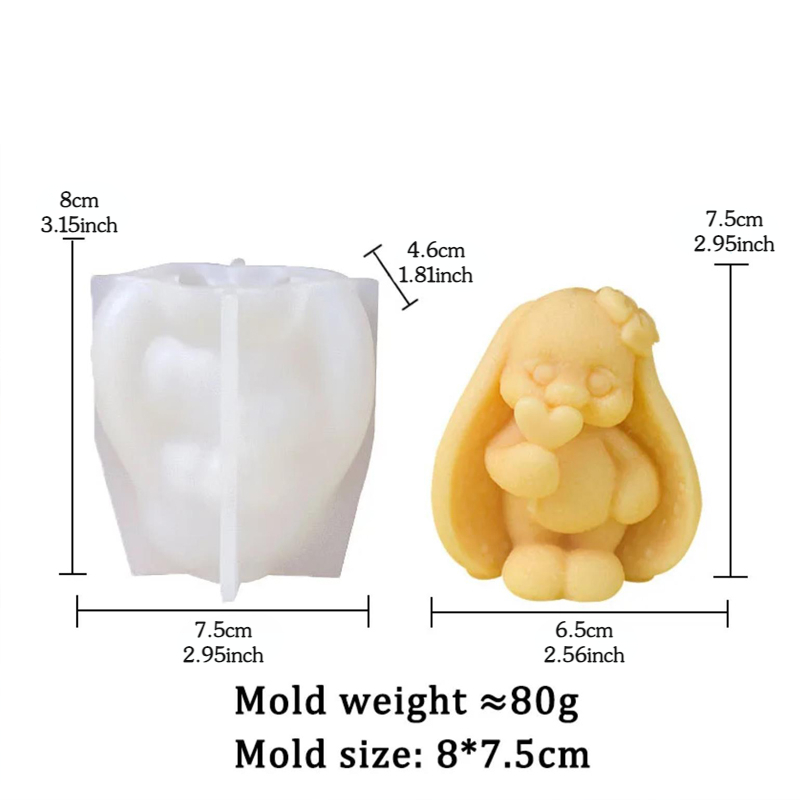 3D Long-eared Rabbit Silicone  - Bunny Cake Mold recensione e prezzo