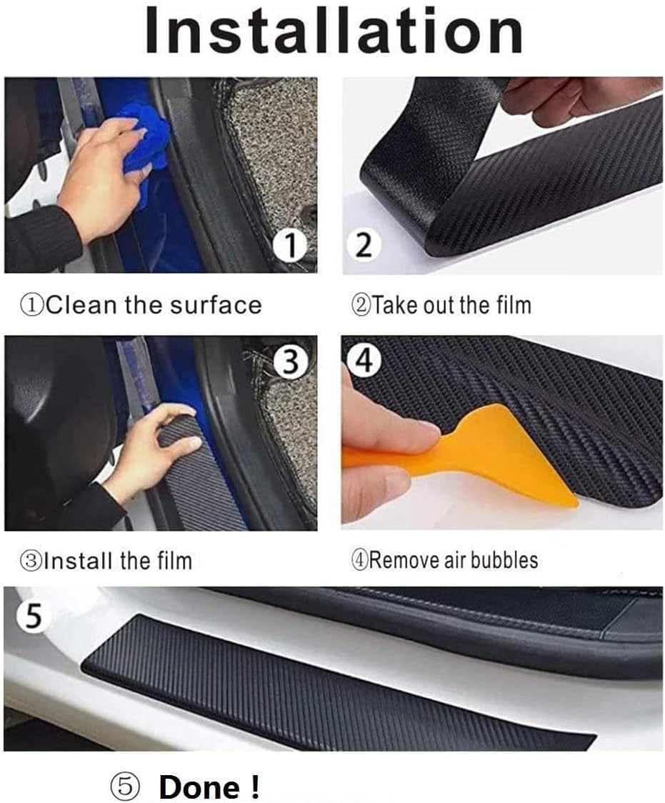 Car Door Sill Plate Guard Stic - Crepe Pan Carbon recensione e prezzo