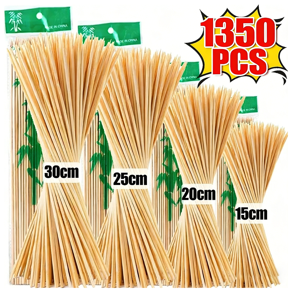 1350/90Pcs Natural BBQ Skewers - Corn Dog Stick recensione e prezzo