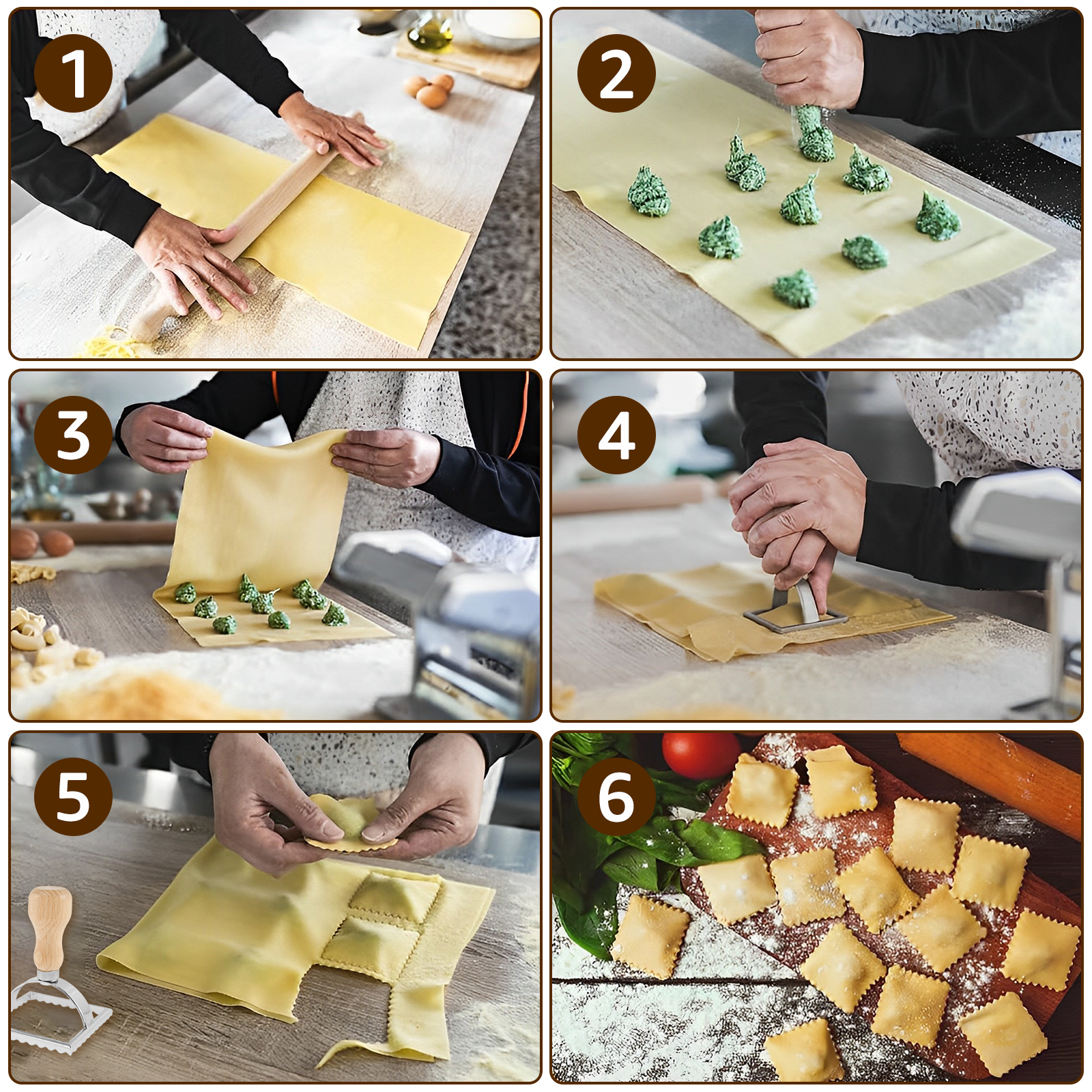 6Pcs Ravioli Maker Set Ravioli - Dumpling Press Set recensione e prezzo