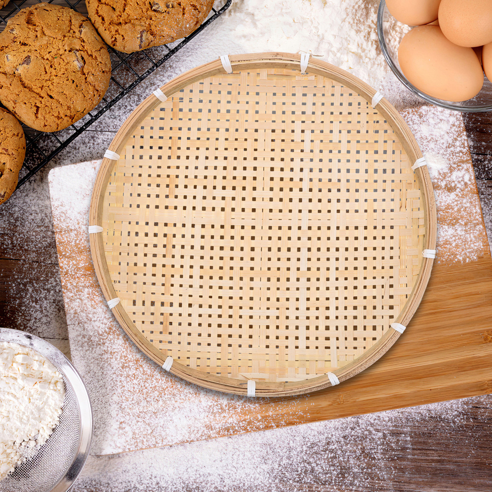 35Cm Round Bamboo Sieve Basket - Dim Sum Basket recensione e prezzo