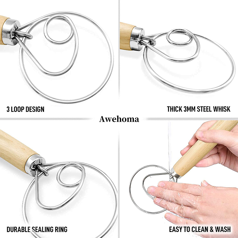 Large Hand Danish Dough Whisk  - Danish Pancake Pan recensione e prezzo