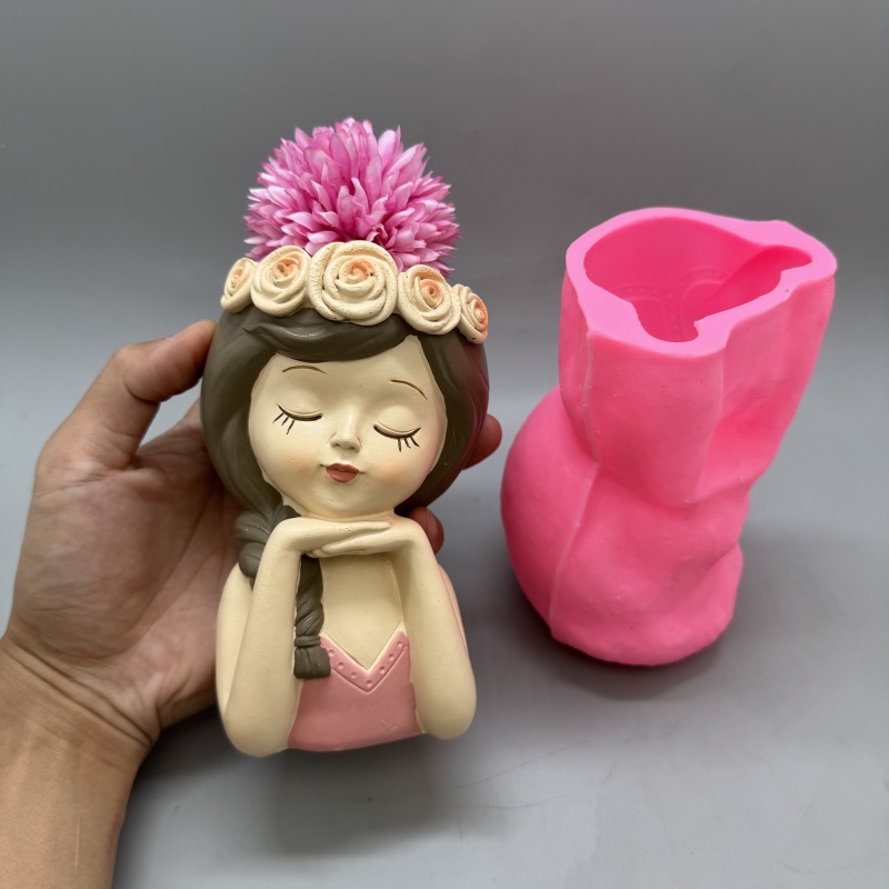 Cute girl flower pot silicone  - Potsticker Mold recensione e prezzo