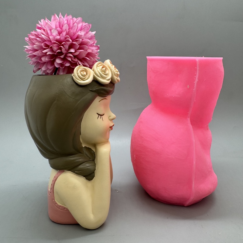 Cute girl flower pot silicone  - Potsticker Mold recensione e prezzo