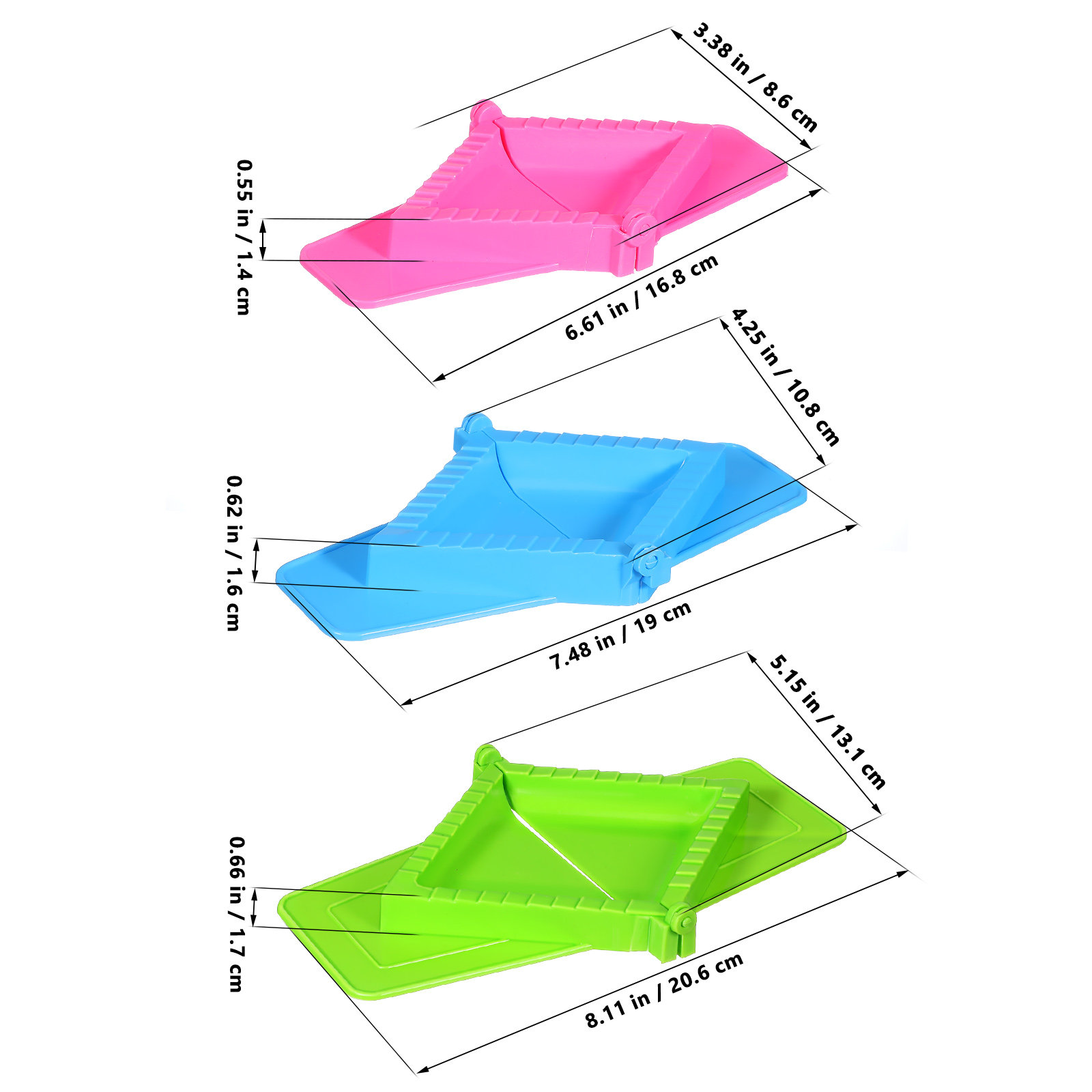 3Pcs Dumpling Mold Plastic Set - Dumpling Press Set recensione e prezzo