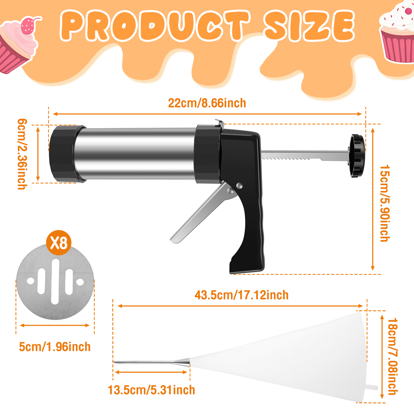 Stainless Steel Cookie Gun Chu - Churros Maker Gun recensione e prezzo