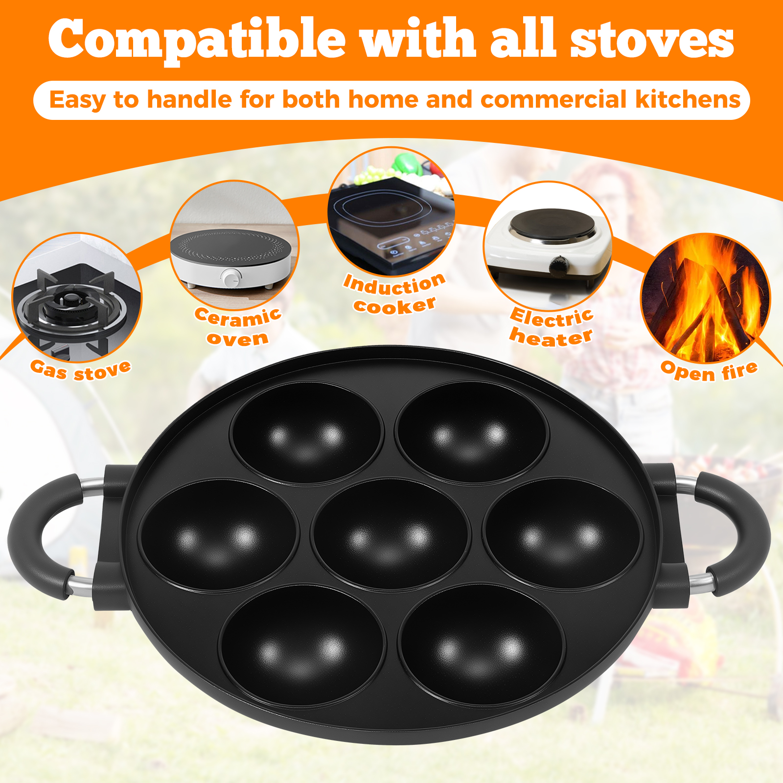 16/7 Holes Takoyaki Pan Alumin - Takoyaki Grill Plate recensione e prezzo