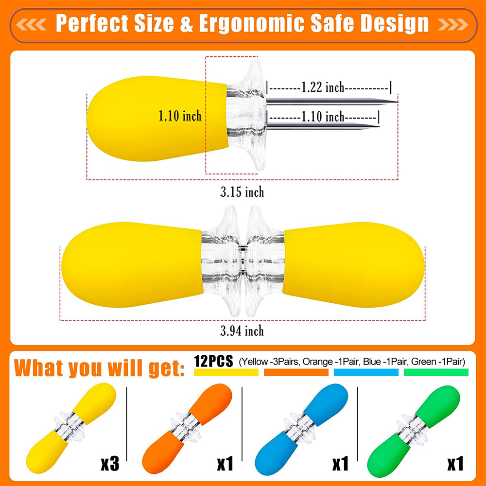 LMETJMA 12pcs/set Corn Holders - Corn Dog Stick recensione e prezzo