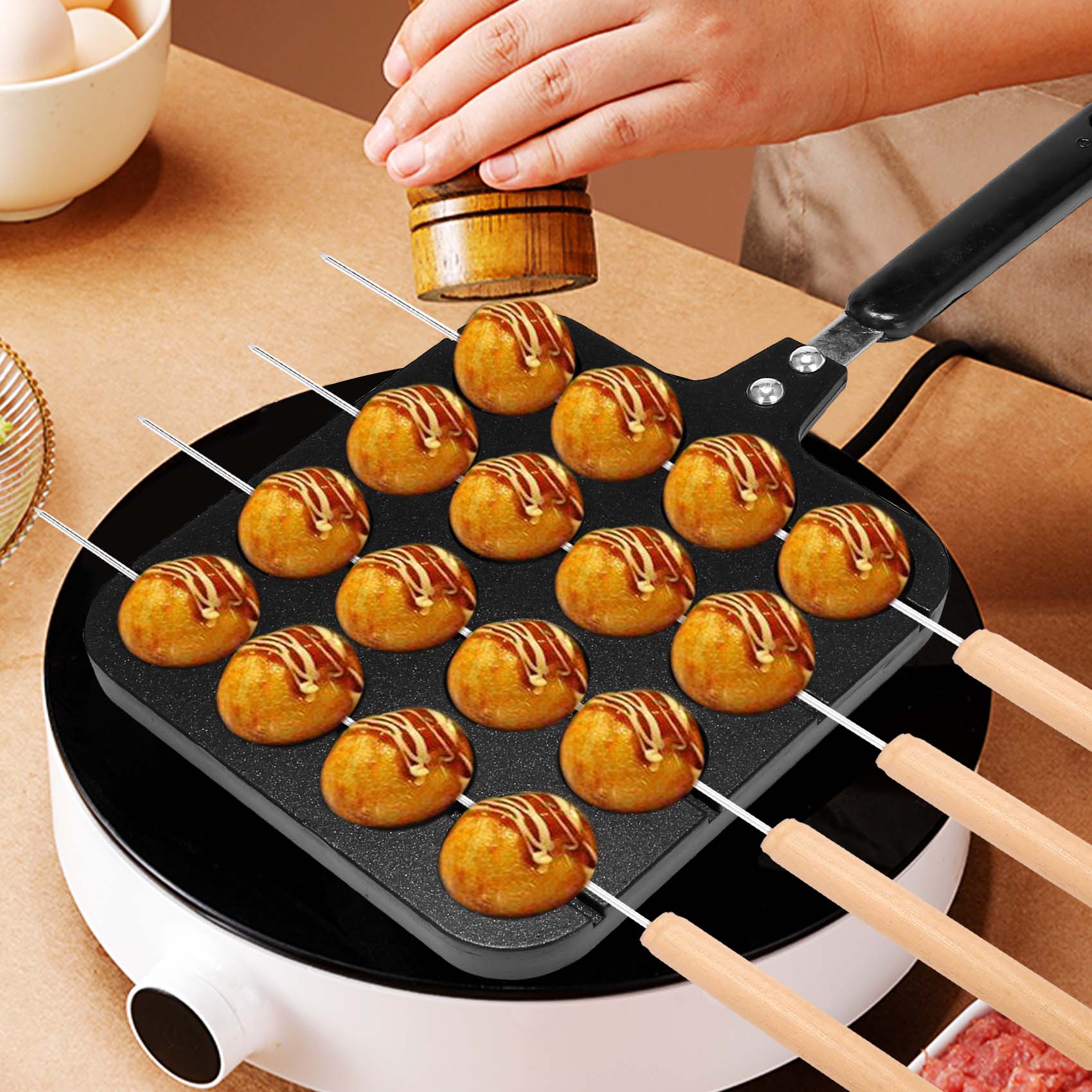 F-T 16 Holes Aluminum Takoyaki - Takoyaki Grill Plate recensione e prezzo