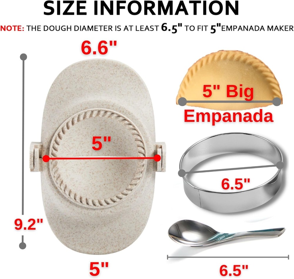 5 Inch Extra Large Empanada Ma - Dumpling Press Set recensione e prezzo