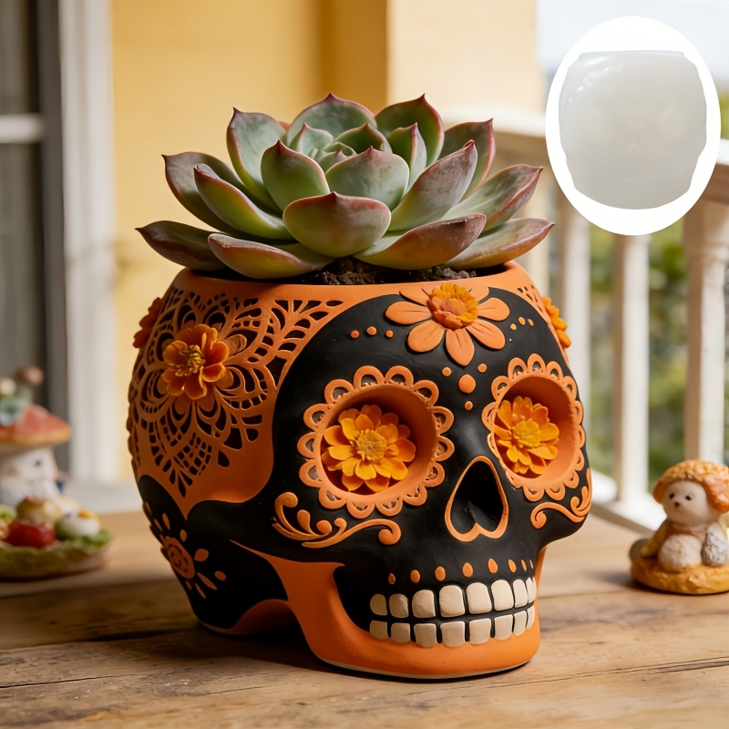 Flower relief skull succulent  - Potsticker Mold recensione e prezzo