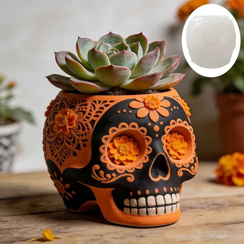 Flower relief skull succulent  - Potsticker Mold recensione e prezzo