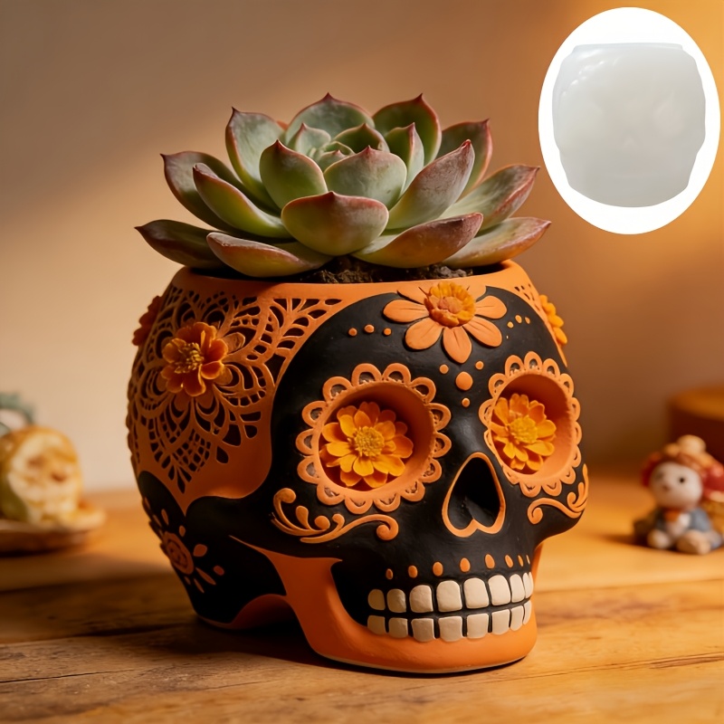 Flower relief skull succulent  - Potsticker Mold recensione e prezzo