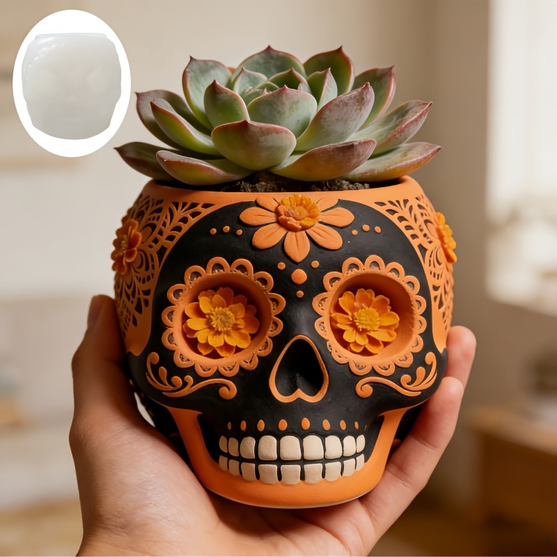 Flower relief skull succulent  - Potsticker Mold recensione e prezzo