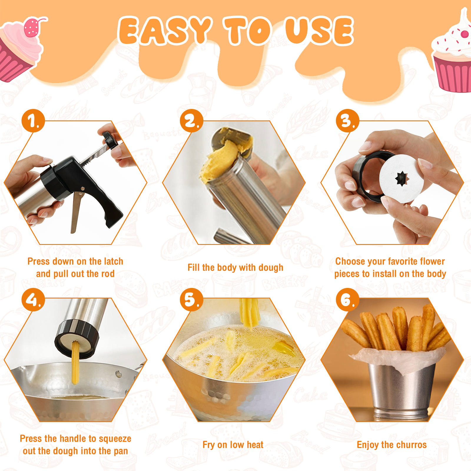 Cookie Press Gun Tips Set Stai - Churros Maker Gun recensione e prezzo