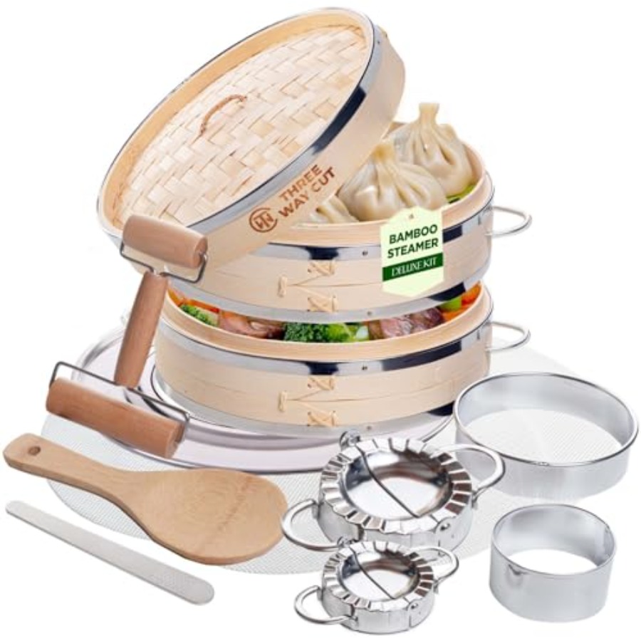 2-tier 10 Bamboo Steamer with  - Bao Steamer Bamboo recensione e prezzo