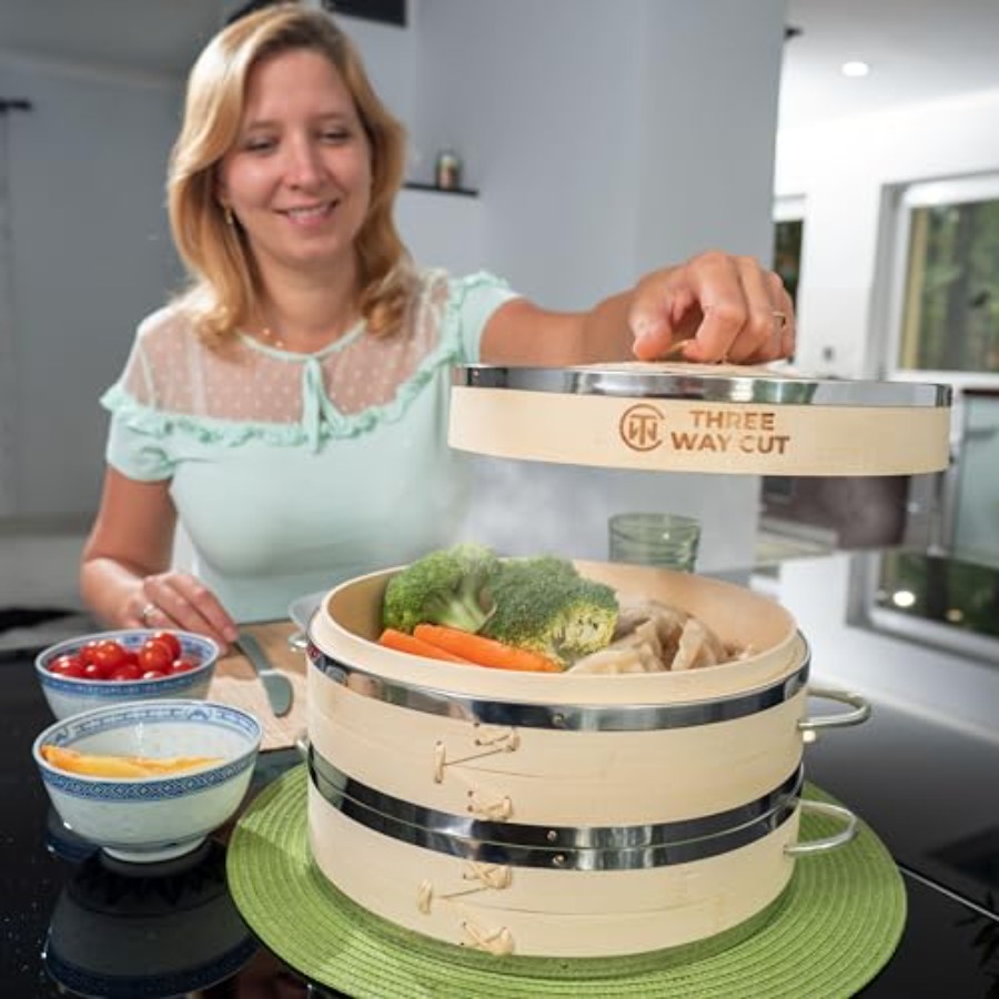 2-tier 10 Bamboo Steamer with  - Bao Steamer Bamboo recensione e prezzo