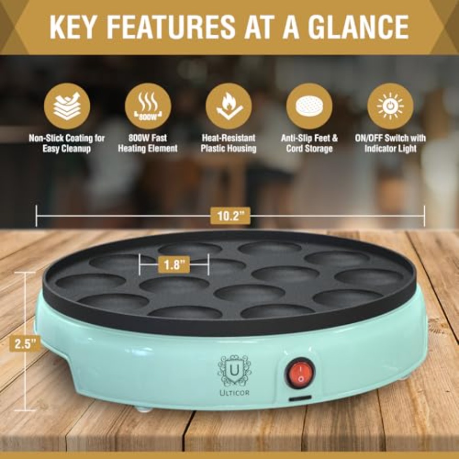 Mini Pancake Maker 14-Hole Ele - Mini Pancake Griddle recensione e prezzo