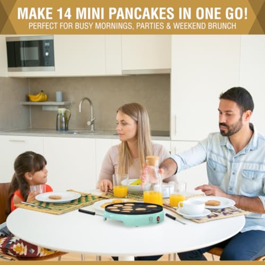 Mini Pancake Maker 14-Hole Ele - Mini Pancake Griddle recensione e prezzo