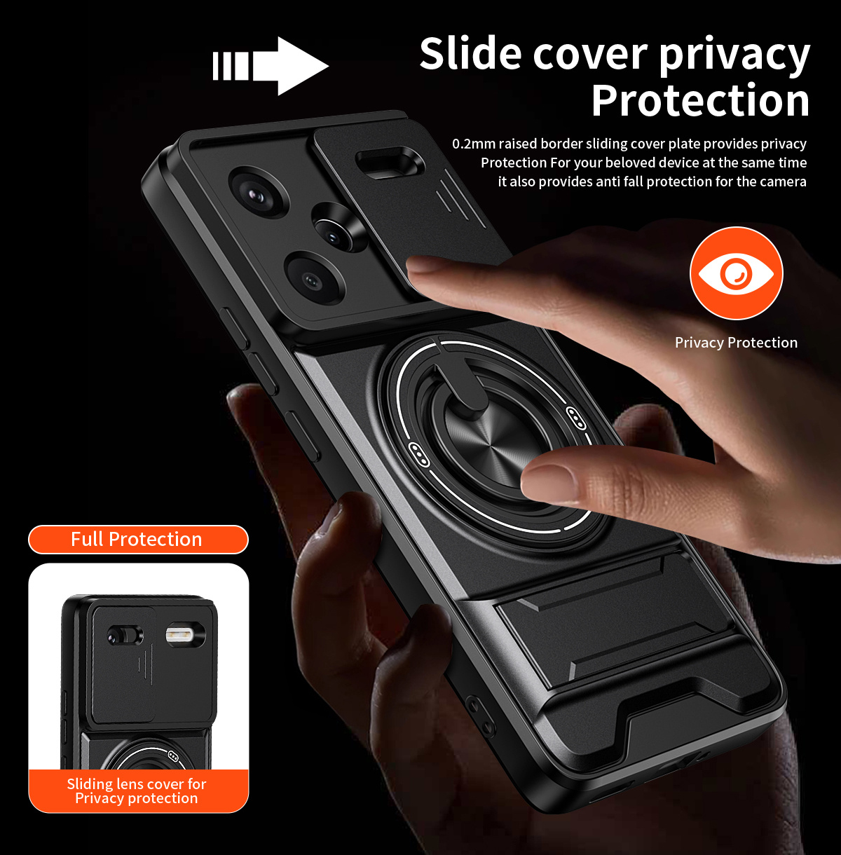 Lens Slide Camera Phone Case f - Taco Stand Holder recensione e prezzo