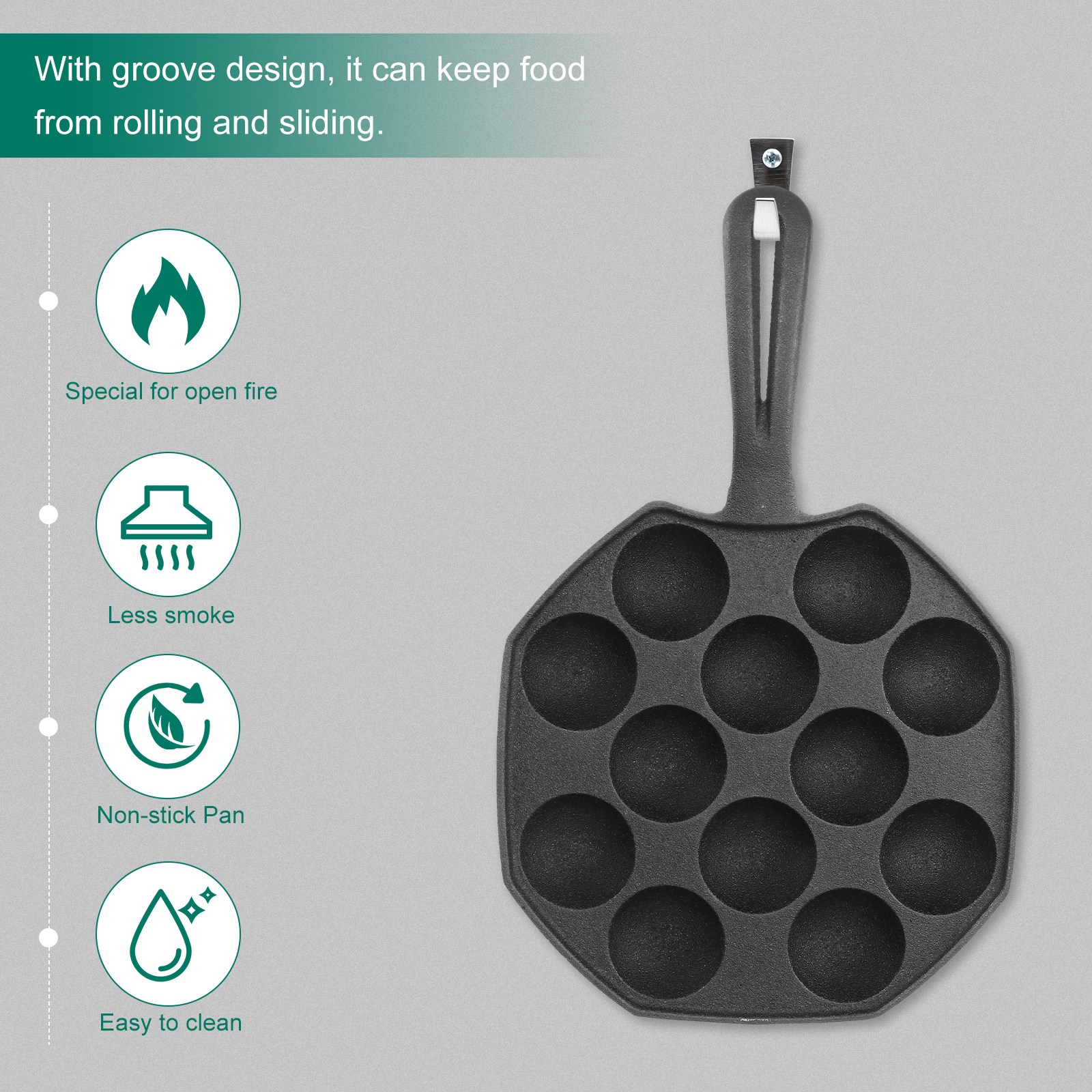 Takoyaki Pan 12 Molds Cast Iro - Takoyaki Grill Plate recensione e prezzo