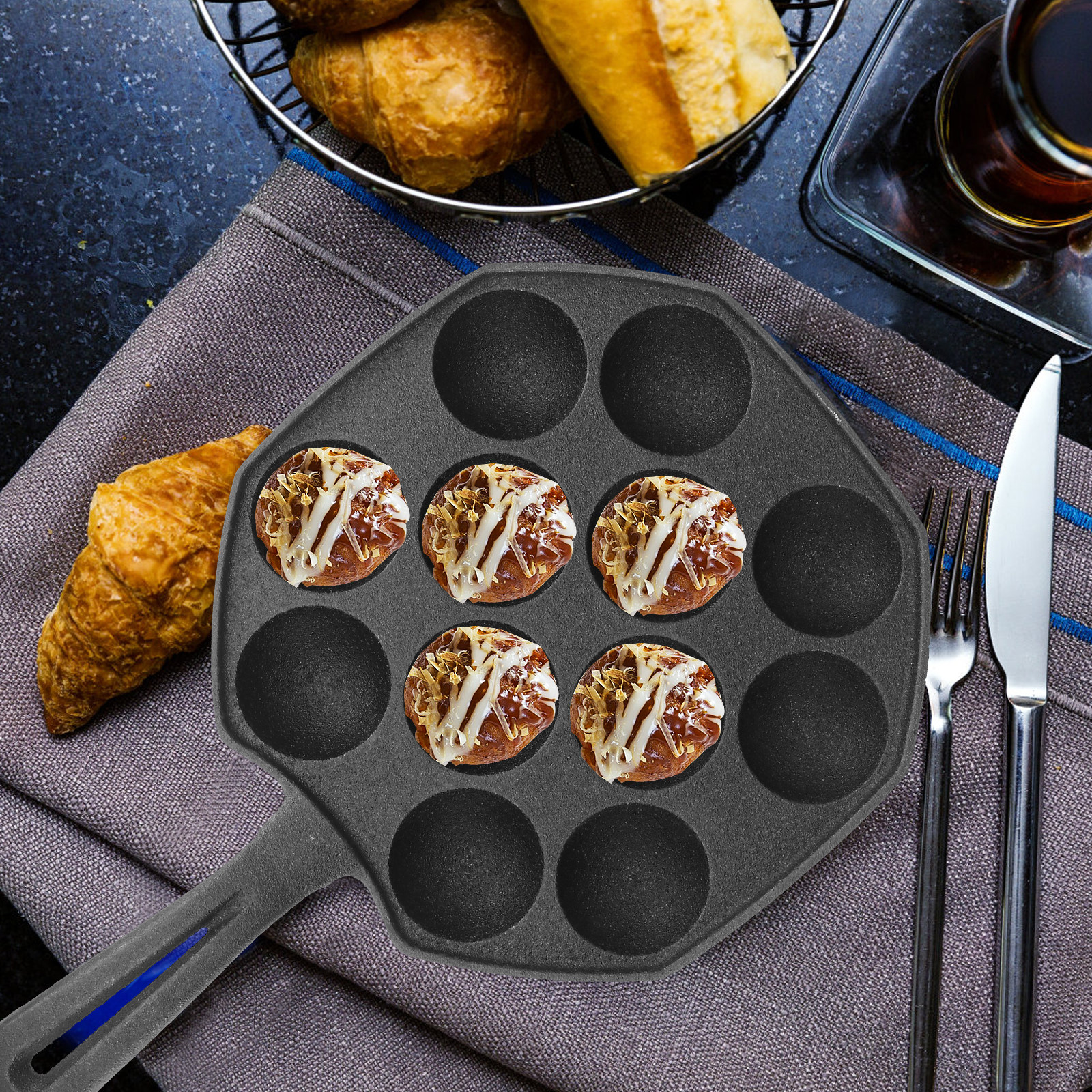 Takoyaki Pan 12 Molds Cast Iro - Takoyaki Grill Plate recensione e prezzo