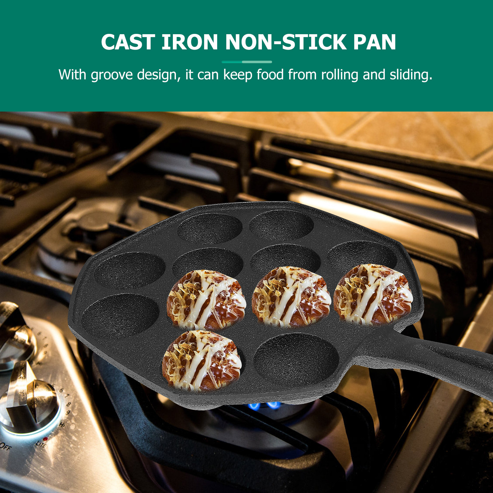 Takoyaki Pan 12 Molds Cast Iro - Takoyaki Grill Plate recensione e prezzo