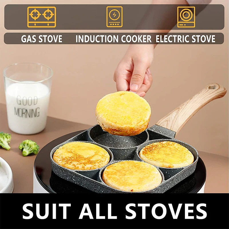 2/4-Hole Frying Pot Pan Thicke - Mini Pancake Griddle recensione e prezzo