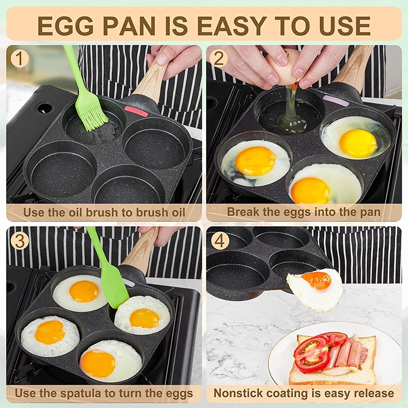 2/4-Hole Frying Pot Pan Thicke - Mini Pancake Griddle recensione e prezzo